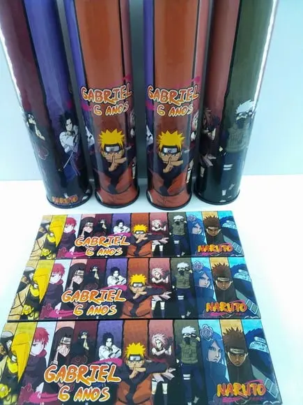 Kit Domino e Pega Varetas Tema Naruto