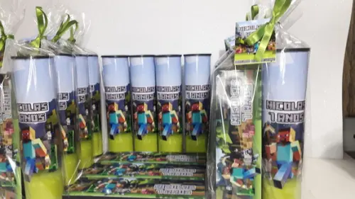 Kit Domino e Pega Varetas Tema Minecraft