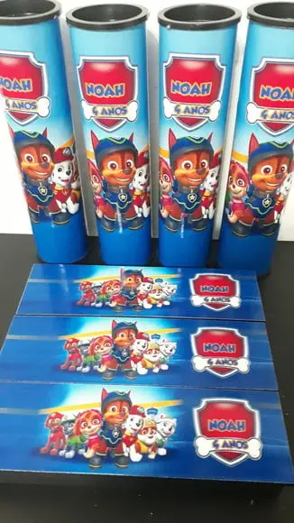 Kit Domino e Pega Varetas Tema Patrulha Canina