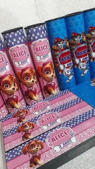 Kit Domino e Pega Varetas Tema Patrulha Canina