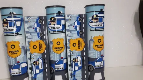 Kit Domino e Pega Varetas Tema Policial