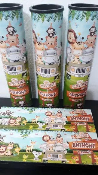 Kit Domino e Pega Varetas Tema Safari Baby
