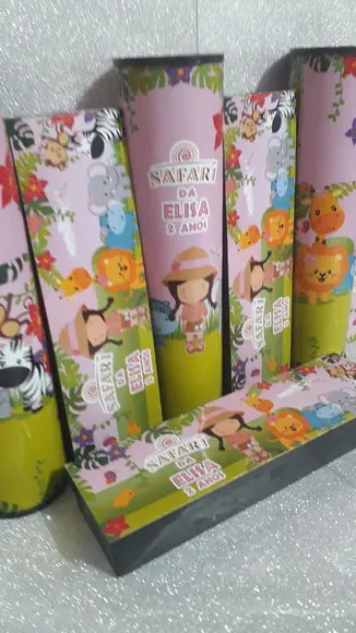 Kit Domino e Pega Varetas Tema Safari Baby Menina