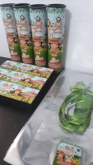 Kit Domino e Pega Varetas Tema Safari Baby Menina