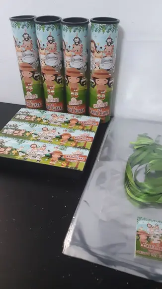 Kit Domino e Pega Varetas Tema Safari Baby Menina