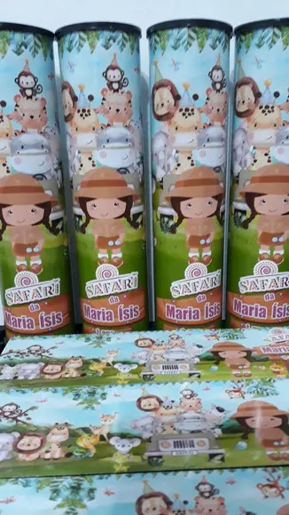 Kit Domino e Pega Varetas Tema Safari Baby Menina