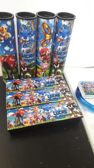 Kit Domino e Pega Varetas Tema Sonic