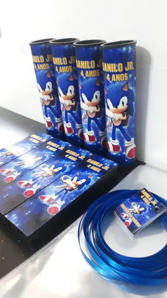 Kit Domino e Pega Varetas Tema Sonic