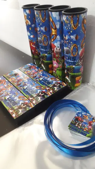Kit Domino e Pega Varetas Tema Sonic