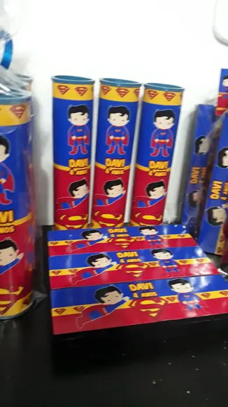 Kit Domino e Pega Varetas Tema Super Homem Baby