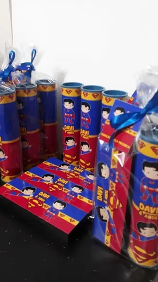 Kit Domino e Pega Varetas Tema Super Homem Baby