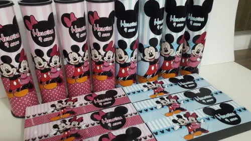 Kit Domino e Pega Varetas Tema Minnie e Mickey
