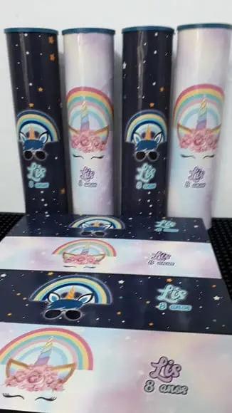 Kit Domino e Pega Varetas Tema Unicornio