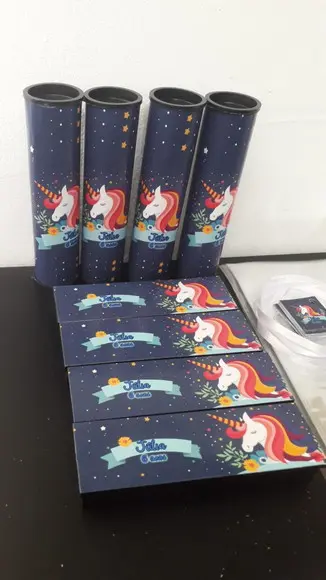 Kit Domino e Pega Varetas Tema Unicornio