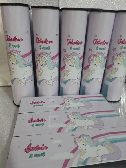 Kit Domino e Pega Varetas Tema Unicórnio