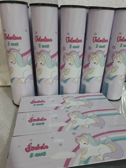 Kit Domino e Pega Varetas Tema Unicórnio