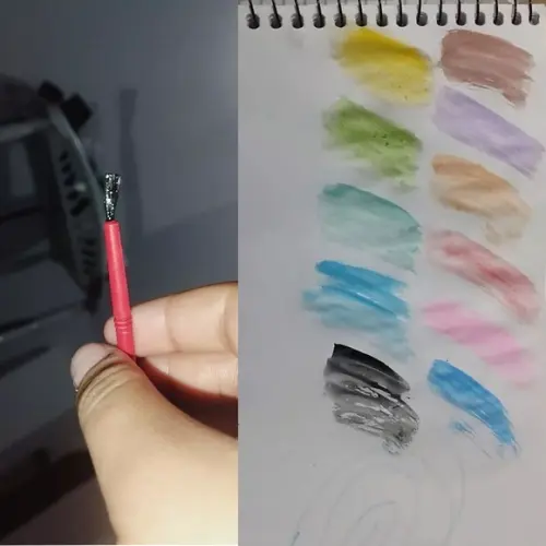 Kit Estojo Tinta Aquarela 12 Cores Pincel 16cm + 6 Desenhos