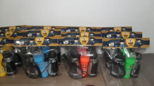 Kit Infantil Binoculo Prata + Lanterna + Lupa Policia