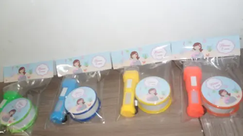 Kit Infantil Lanterna + Copo Retratil Tema Sereia Baby