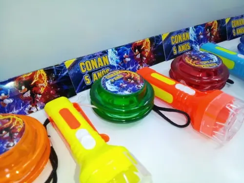 Kit Ioiô + Lanterna Tema Sonic
