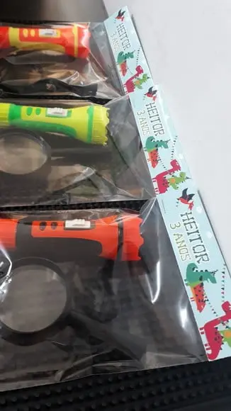 Kit Lanterna e Lupa Tema Dinossauro Baby