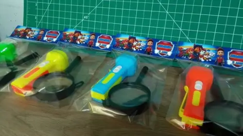 Kit Lanterna e Lupa Tema Patrulha Canina