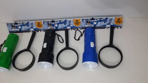 Kit Lanterna e Lupa Tema Policia