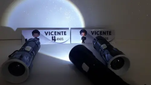 Kit Lanterna e Lupa Tema Pantera Negra Baby