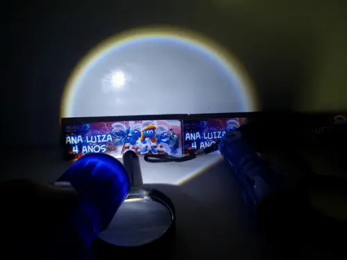 Kit Lanterna e Lupa Tema Smurfs
