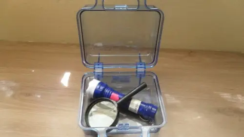 Kit Maletinha Acrílica + Lupa + Lanterna