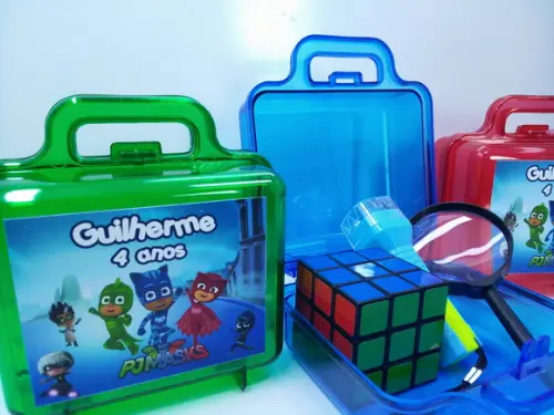 Kit Maletinha Acrílica + Lupa + Lanterna + Cubo Pj