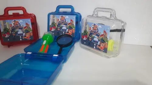 Kit Maletinha Acrílica + Lupa + Lanterna Detetive Labrador