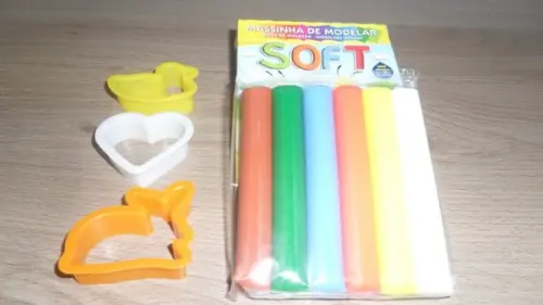 Kit Massinha de Modelar + 3 Cortadores