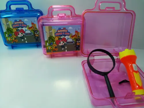 Kit Maletinha Acrílica + Lupa + Lanterna Tema Labrador