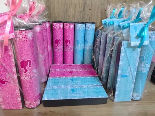 Kit Pega Vareta + Domino Barbi e Ken