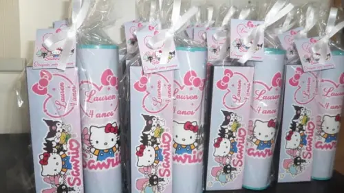 Kit Pega Vareta + Domino Tema Hello Kitty