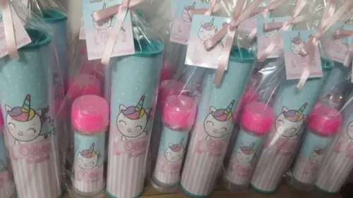Kit Pega Varetas + Bolha de Sabão Tema Unicórnio