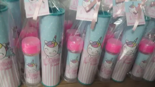 Kit Pega Varetas + Bolha de Sabão Tema Unicórnio