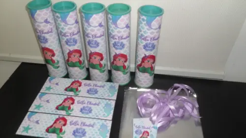 Kit Pega Varetas + Dominó Personalizado Pequena Sereia