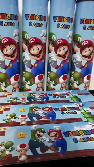 Kit Pega Varetas + Dominó Personalizado Super Mario