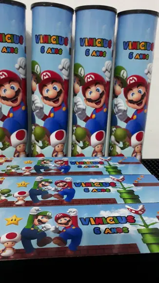 Kit Pega Varetas + Dominó Personalizado Super Mario