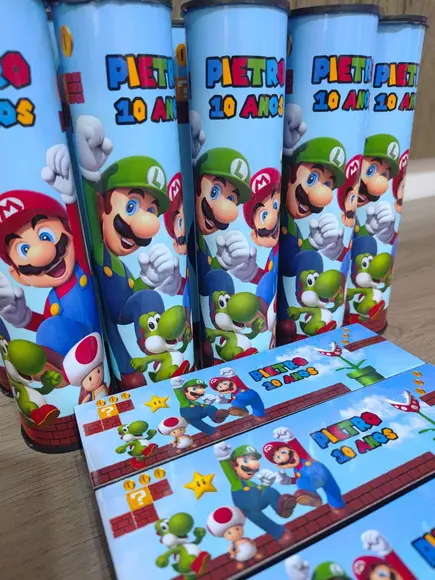 Kit Pega Varetas + Dominó Personalizado Super Mario