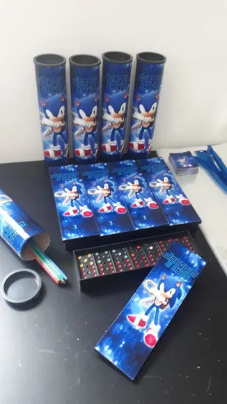 Kit Pega Varetas + Domino Tema Sonic