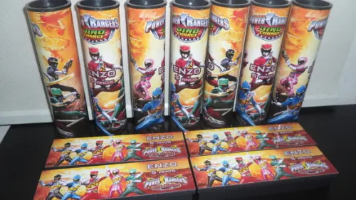 Kit Pega Varetas + Dominó Tema Power Rangers