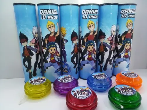 Kit Pega Varetas + Ioio Personalizado Tema Beyblade