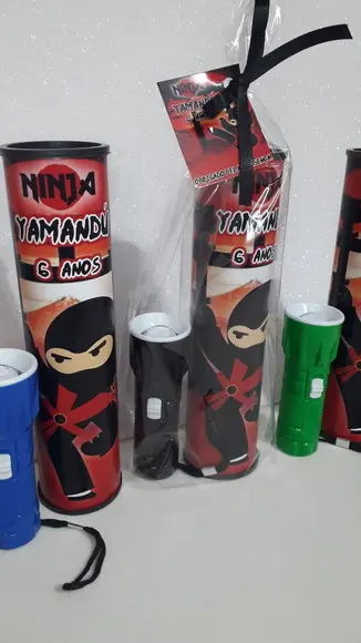Kit Pega Varetas e Lanterna Tema Samurai / Ninja