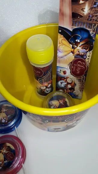 Kit Personalizado Domino+ioio+bolha de Sabão+balde de Pipoca