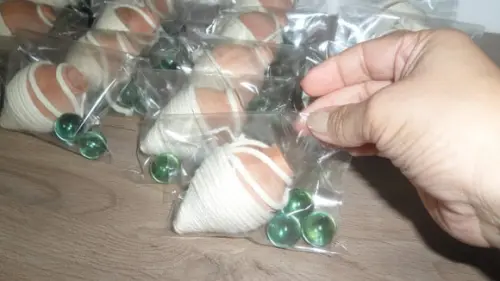 Kit Pião com 3 Bolinhas de Gude Personalizado