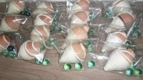 Kit Pião com 3 Bolinhas de Gude Personalizado