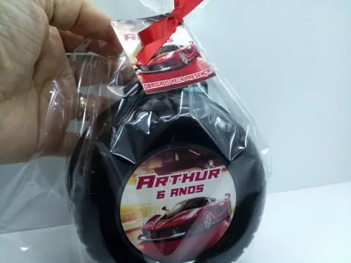 Kit Pote Roda + Copo Retratil + Lanterna Tema Ferrari